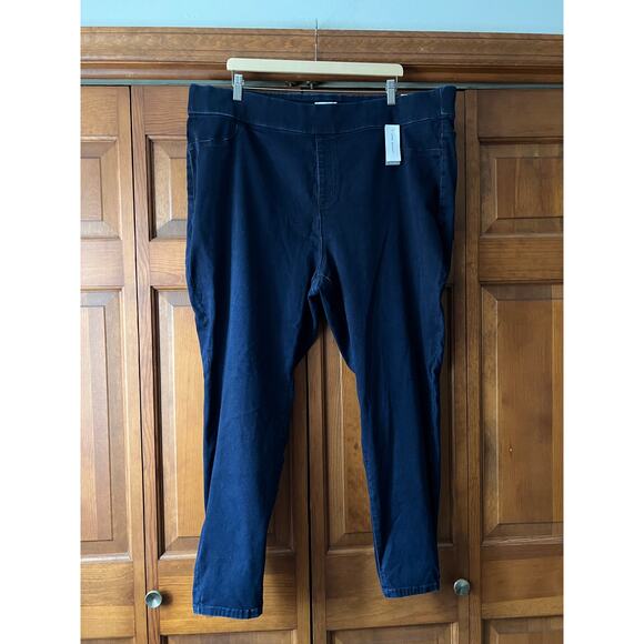NWT Lane Bryant Women's Pull-On High-Rise Sateen Jegging Jeans Navy Blue Size 28 - Picture 2 of 13